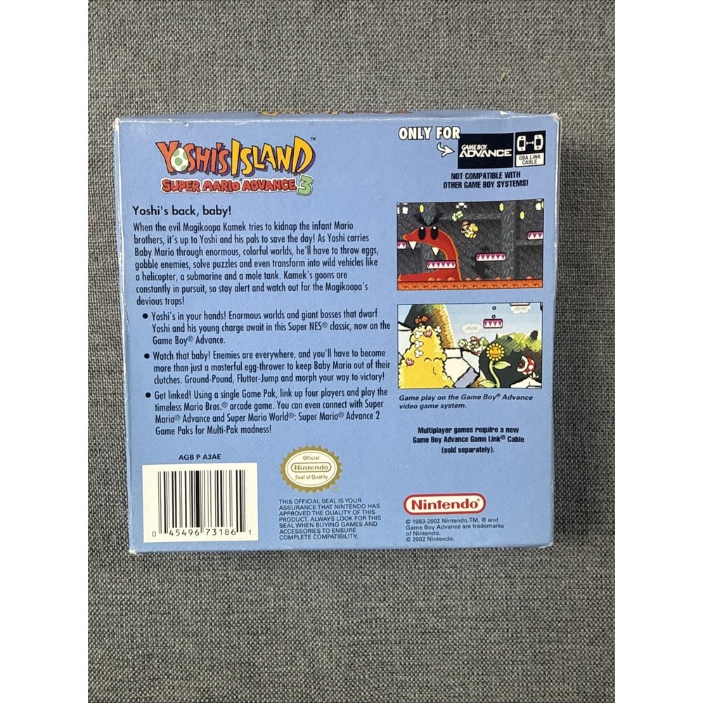 Yoshi's Island Super Mario Advance 3 Gameboy Advance - CIB, Tested! - Minty Box - Picture 2 of 6